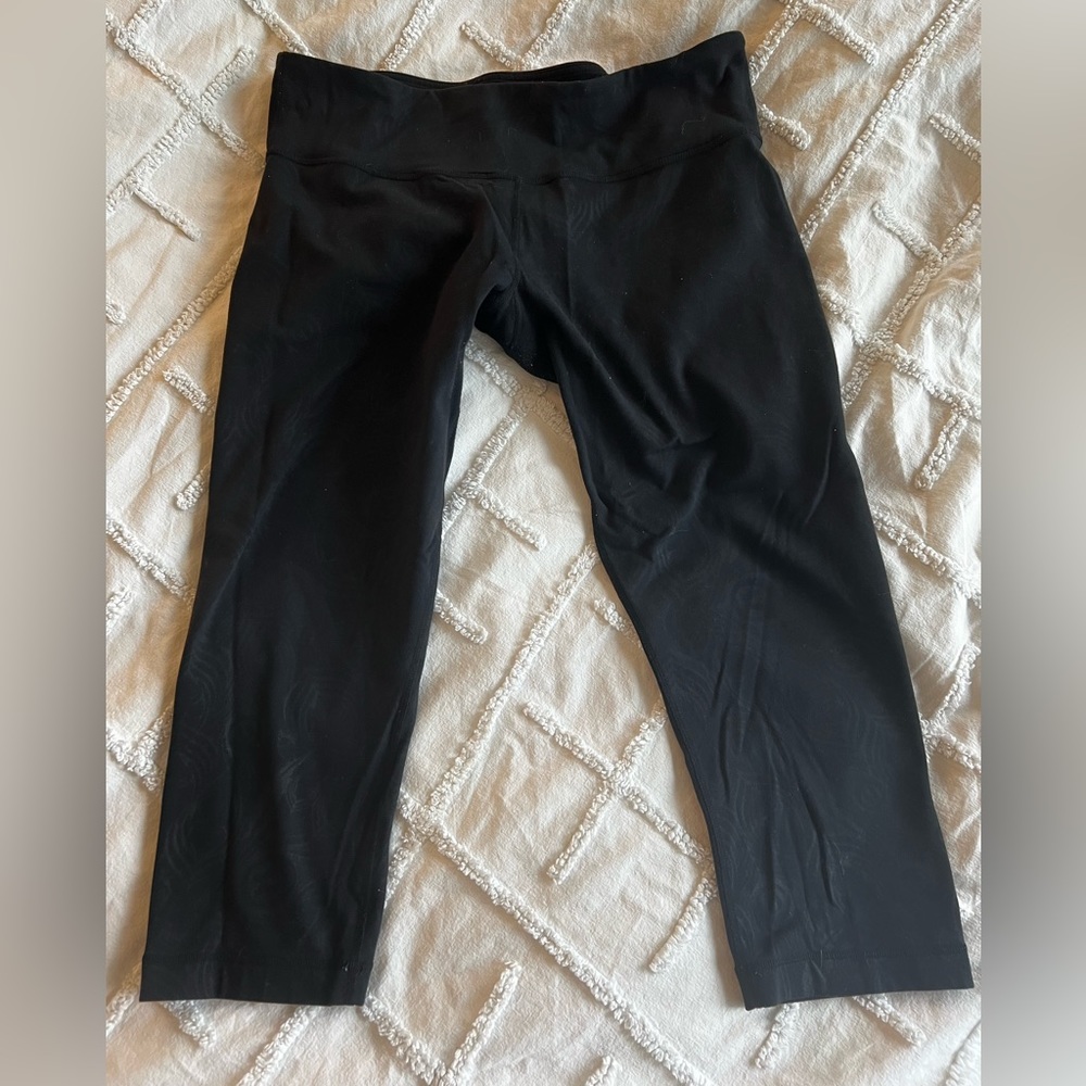 Lululemon wunder under crop - peacock pattern black